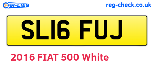 SL16FUJ are the vehicle registration plates.