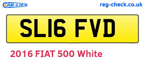 SL16FVD are the vehicle registration plates.
