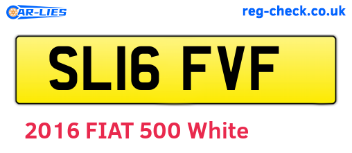 SL16FVF are the vehicle registration plates.