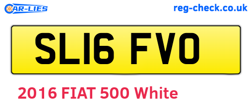 SL16FVO are the vehicle registration plates.