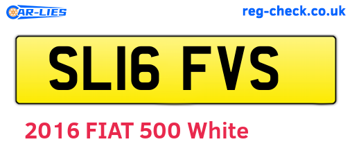 SL16FVS are the vehicle registration plates.