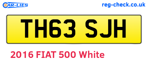 TH63SJH are the vehicle registration plates.