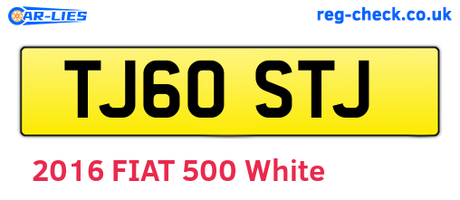 TJ60STJ are the vehicle registration plates.