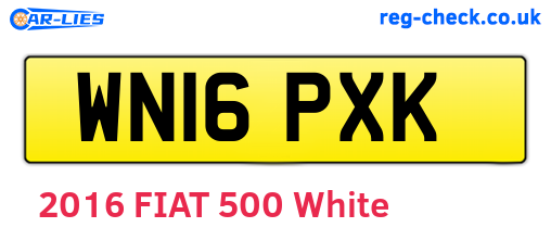 WN16PXK are the vehicle registration plates.