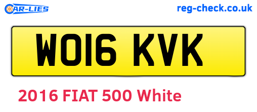 WO16KVK are the vehicle registration plates.