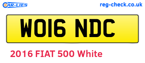 WO16NDC are the vehicle registration plates.