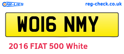WO16NMY are the vehicle registration plates.