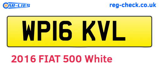 WP16KVL are the vehicle registration plates.