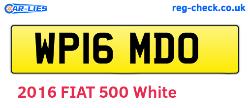 WP16MDO are the vehicle registration plates.