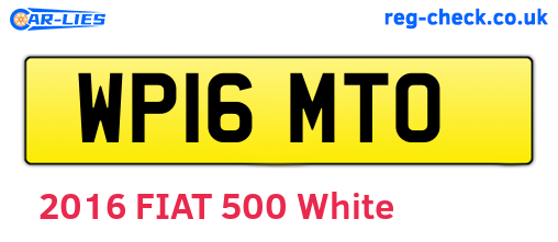 WP16MTO are the vehicle registration plates.