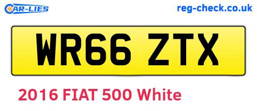 WR66ZTX are the vehicle registration plates.