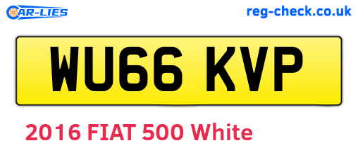 WU66KVP are the vehicle registration plates.