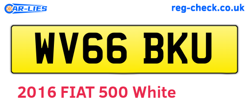 WV66BKU are the vehicle registration plates.