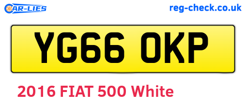 YG66OKP are the vehicle registration plates.