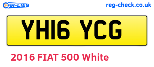 YH16YCG are the vehicle registration plates.