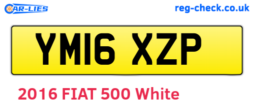 YM16XZP are the vehicle registration plates.