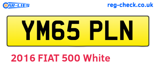YM65PLN are the vehicle registration plates.