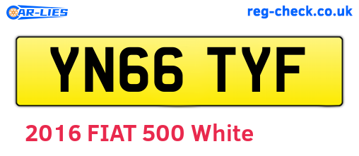 YN66TYF are the vehicle registration plates.
