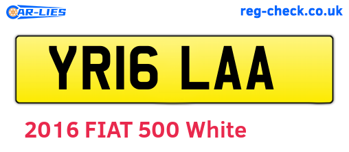 YR16LAA are the vehicle registration plates.