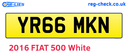 YR66MKN are the vehicle registration plates.