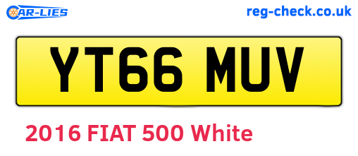 YT66MUV are the vehicle registration plates.