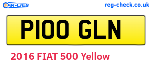 P100GLN are the vehicle registration plates.