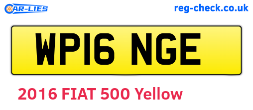 WP16NGE are the vehicle registration plates.