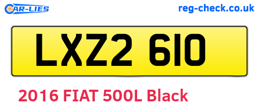 LXZ2610 are the vehicle registration plates.