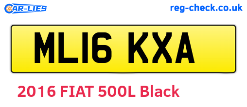 ML16KXA are the vehicle registration plates.