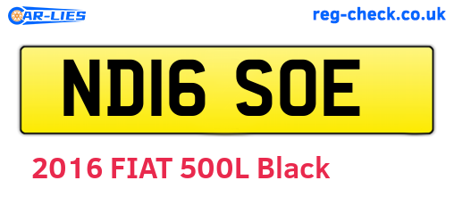 ND16SOE are the vehicle registration plates.