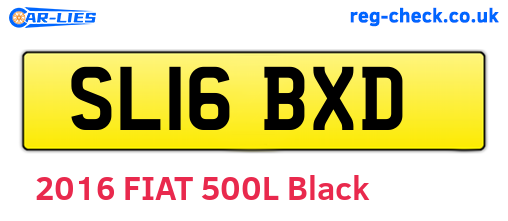 SL16BXD are the vehicle registration plates.