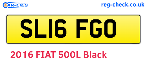 SL16FGO are the vehicle registration plates.