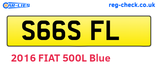 S66SFL are the vehicle registration plates.