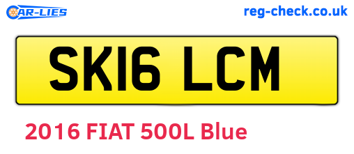 SK16LCM are the vehicle registration plates.