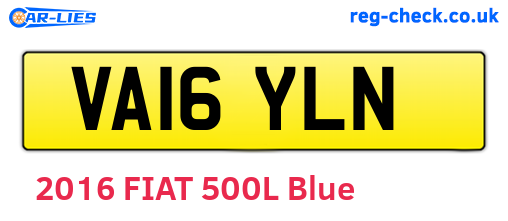 VA16YLN are the vehicle registration plates.