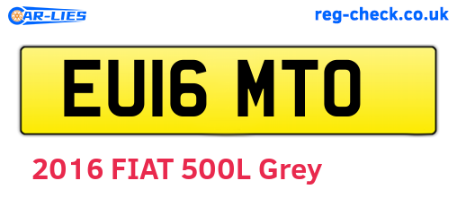 EU16MTO are the vehicle registration plates.