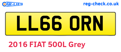 LL66ORN are the vehicle registration plates.