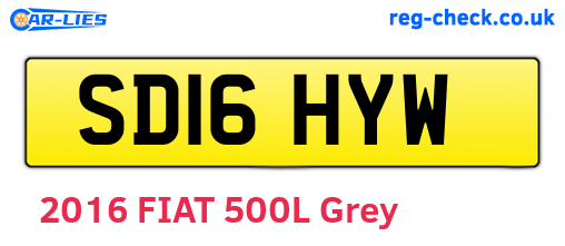 SD16HYW are the vehicle registration plates.