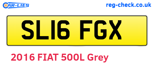 SL16FGX are the vehicle registration plates.