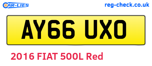 AY66UXO are the vehicle registration plates.