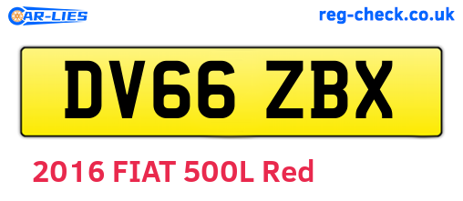 DV66ZBX are the vehicle registration plates.