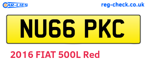 NU66PKC are the vehicle registration plates.