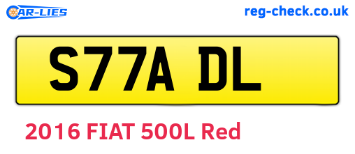 S77ADL are the vehicle registration plates.
