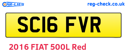 SC16FVR are the vehicle registration plates.