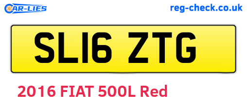 SL16ZTG are the vehicle registration plates.