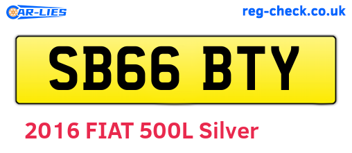 SB66BTY are the vehicle registration plates.