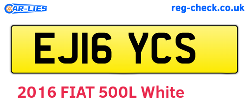 EJ16YCS are the vehicle registration plates.