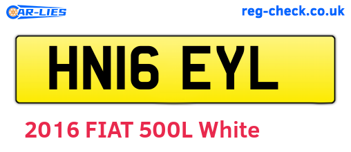 HN16EYL are the vehicle registration plates.