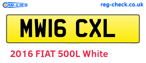 MW16CXL are the vehicle registration plates.