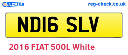 ND16SLV are the vehicle registration plates.